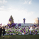 Music fans visit a memorial created outside Paisley Park, the former home and studio of Prince, on April 23, 2016, in Chanhassen, Minn.
Scott Olson/Getty Images